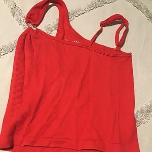 Red crop top